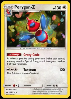 Pokemon - Porygon-Z - 157/214 - Holo Rare - Unbroken Bonds - NM/M - Image 1