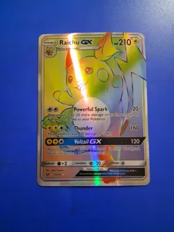 Pokemon TCG Shining Legends Set Raichu GX Secret NM - Image 1