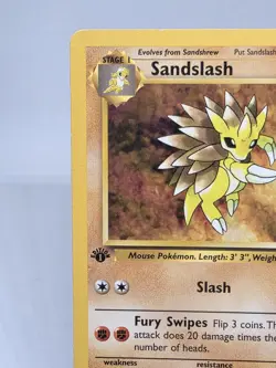 Pokemon TCG - SANDSLASH - 1ST EDITION - 41/62 - WOTC FOSSIL 1999 - VINTAGE - Image 2