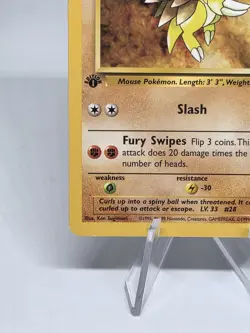 Pokemon TCG - SANDSLASH - 1ST EDITION - 41/62 - WOTC FOSSIL 1999 - VINTAGE - Image 4