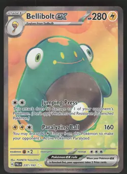 Bellibolt ex 237/193 Ultra Rare Pokemon TCG SV02: Paldea Evolved NM - Image 1