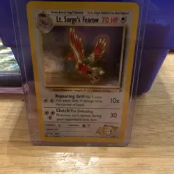 Pokemon Lt. Surge's Fearow Gym Heroes 007/132 Holo Rare 70 HP Stage 1 EN - Image 1