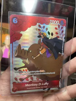 Monkey D. Luffy Holo Alt Art Rare One Piece TCG Gift Collection 2023 P-001 NM - Image 1