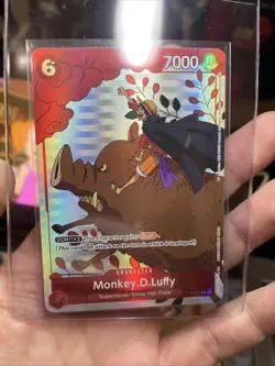 Monkey D. Luffy Holo Alt Art Rare One Piece TCG Gift Collection 2023 P-001 NM - Image 4