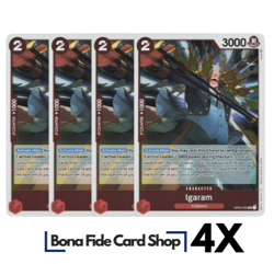 4x OP04 Igaram OP04-002 R - Kingdoms of Intrigue One Piece TCG Playset x4 - Image 1
