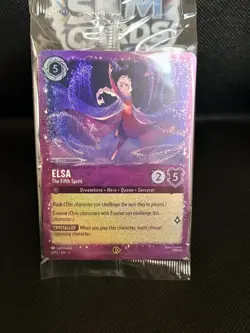 SEALED! Disney Lorcana Elsa The Fifth Spirit 6/P3 Glitter Foil Promo Sealed - Image 1