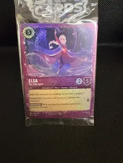 SEALED! Disney Lorcana Elsa The Fifth Spirit 6/P3 Glitter Foil Promo Sealed - Image 4