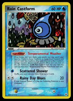 Pokemon Card - Rain Castform Hidden Legends 23/101 Rare Reverse Holo - Image 1