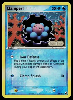 Pokemon Card - Clamperl Legend Maker 51/92 Common Reverse Holo Stamped - Image 1
