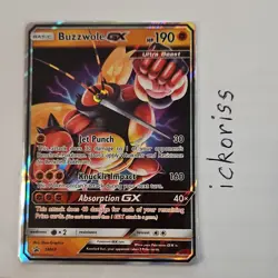 Pokemon Buzzwole GX Ultra Beast Promo Holo SM SM69 2017 Basic Card HP190 - Image 1