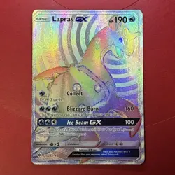 Pokemon Lapras GX Holo Rare Card Sun & Moon Base Set 151/149 lightly played - Image 3