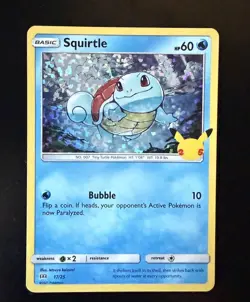 Pokemon Squirtle Holo Rare TCG Card 017/025 McDonald's 25th Anniversary Promos - Image 1