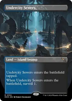 MTG English Undercity Sewers (Borderless) NM Foil Murders at Karlov Manor - Image 1