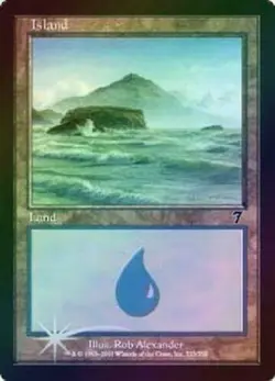 Island 333 - Foil MTG Seventh 7th Edition LP/EX - Image 1