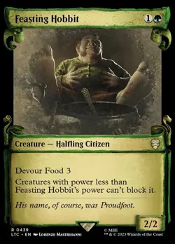Magic The Gathering MTG FEASTING HOBBIT SHOWCASE SCROLL The Lord of the Rings NM - Image 1