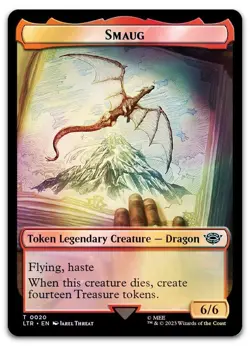 Smaug // Food (0023) Double-Sided Token (Surge Foil) NM Lord of the Rings - Image 1