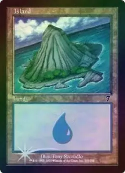 Island 335 - Foil MTG Seventh 7th Edition LP/EX - Image 1