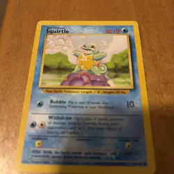 Pokemon TCG - SQUIRTLE - 63/102 - UNLIMITED - BASE SET (1999) - WOTC - LP - Image 1