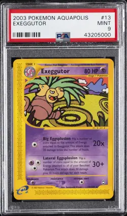 2003 POKEMON AQUAPOLIS #13 EXEGGUTOR PSA 9 - Image 1