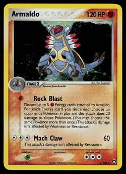Pokemon Card - Armaldo Power Keepers 3/108 Holo Rare - Image 1