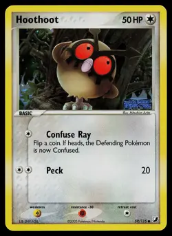 Pokemon Card - Hoothoot Unseen Forces 59/115 Common Reverse Holo Stamped - Image 1