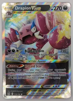 Drapion VSTAR 119/196 Pokemon TCG Sword & Shield Lost Origins Ultra Rare Card NM - Image 1