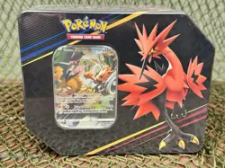 *SEALED* CROWN ZENITH GALARIAN ZAPDOS LARGE Tin 5 Packs ~ Pokemon TCG - Image 1