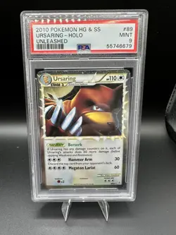 2010 POKEMON UNLEASHED URSARING PRIME #89 ULTRA RARE PSA 9 MINT - Image 1