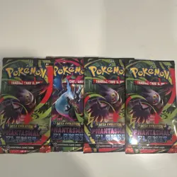 Pokemon TCG - PHANTASMAL FLAMES - Sleeved Booster Pack COMPLETE ART SET - 4Packs - Image 2