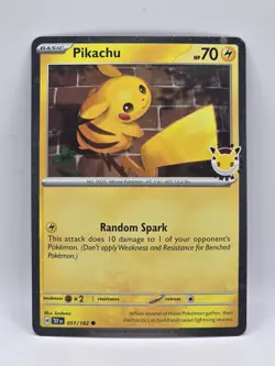 Pokemon TCG Pikachu 051/162 Stamped 2026 Pokemon Day Promo 🍥 SWIRL 🍥 - Image 2