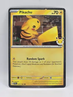 Pokemon TCG Pikachu 051/162 Stamped 2026 Pokemon Day Promo TAIL SWIRL 🍥 - Image 2