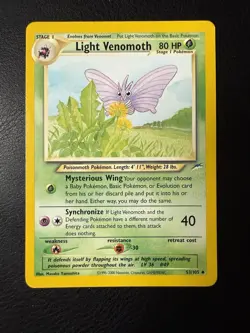 2002 Pokemon - Light Venomoth #53/105 - Neo Destiny Unlimited - Uncommon - NM - Image 1