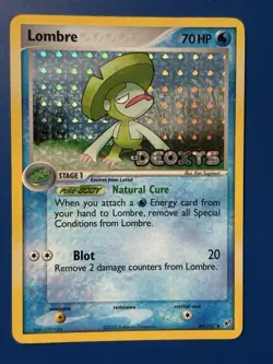 Pokemon Lombre 34/107 Uncommon Reverse Holo Stamped EX Deoxys - Image 1