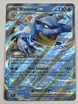 Blastoise EX 030/142 Pokemon TCG: Scarlet & Violet - Stellar Crown Double Rare - Image 1