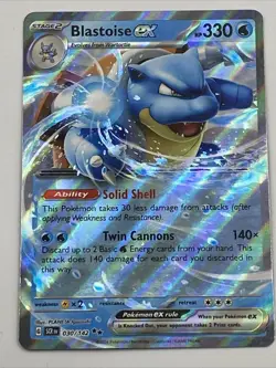 Blastoise EX 030/142 Pokemon TCG: Scarlet & Violet - Stellar Crown Double Rare - Image 3