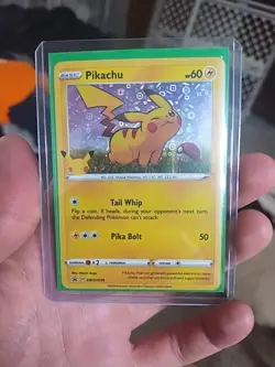 POKEMON PIKACHU GENERAL MILLS STAMPED 25TH ANNIVERSARY PROMO HOLO - Image 1