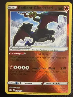 Pokemon TCG Radiant Charizard 020/159 Crown Zenith Radiant Rare - Image 1