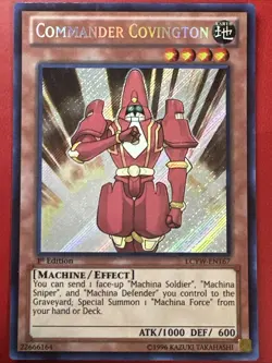 Commander Covington - VLP - LCYW-EN167 - 1st Edition - Secret Rare - Yu-Gi-Oh! - Image 1