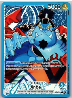 Jinbe OP14-040 Leader The Azure Sea's Seven One Piece NM - Image 1