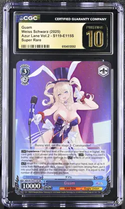 Weiss Schwarz Azur Lane Vol. 2 CGC 10 Guam AZL/S119-E115S SR Super Rare - Image 1