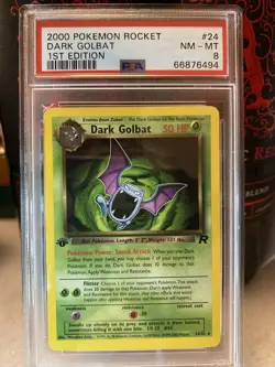 Dark Golbat #24 Team Rocket 1st Edition - Pokemon Card WOTC - PSA 8 - Image 1