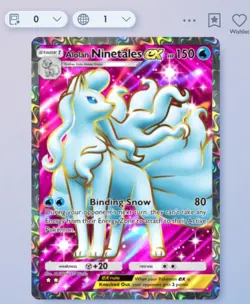 Pokemon TCG Pocket - Alolan Ninetales Ex- 2⭐ Card - English - Fast Delivery - Image 1