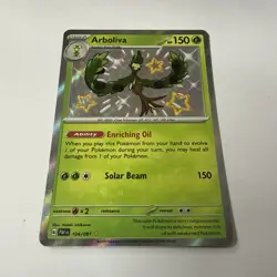 Pokemon Card Arboliva 104/091 Baby Shiny Holo Rare Paldean Fates NM - Image 2
