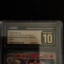 Pokemon Charizard ex CGC Pristine 10 Holo 151 006/165 Japanese Card - Image 3