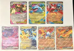 Pokemon (7 Card EX Lot) Mega Evolution + Other Recent Sets - Venusaur + Lucario - Image 1