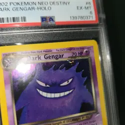 SWIRL 🌀💫 PSA 6 EX MT Unlimited Dark Gengar 6/105 Holo Nintendo Pokemon Card - Image 2