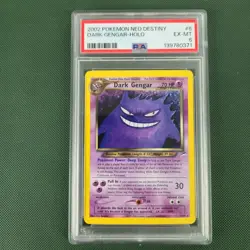 SWIRL 🌀💫 PSA 6 EX MT Unlimited Dark Gengar 6/105 Holo Nintendo Pokemon Card - Image 4