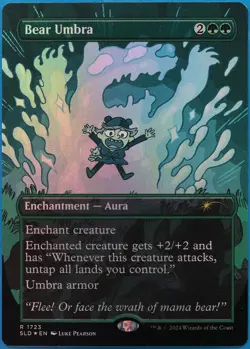Bear Umbra (Secret Lair Promo) FOIL NM MTG MAGIC CARD (510460) ABUGames - Image 1