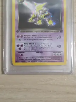 2000 POKEMON ROCKET 1ST ED #1 DARK ALAKAZAM-HOLO PSA 7 - Image 3