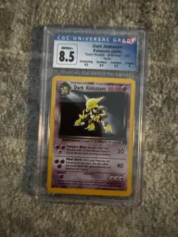 2000 Pokemon Team Rocket Dark Alakazam Holo 1st Edition PSA 8 WOTC Vintage #1 - Image 2